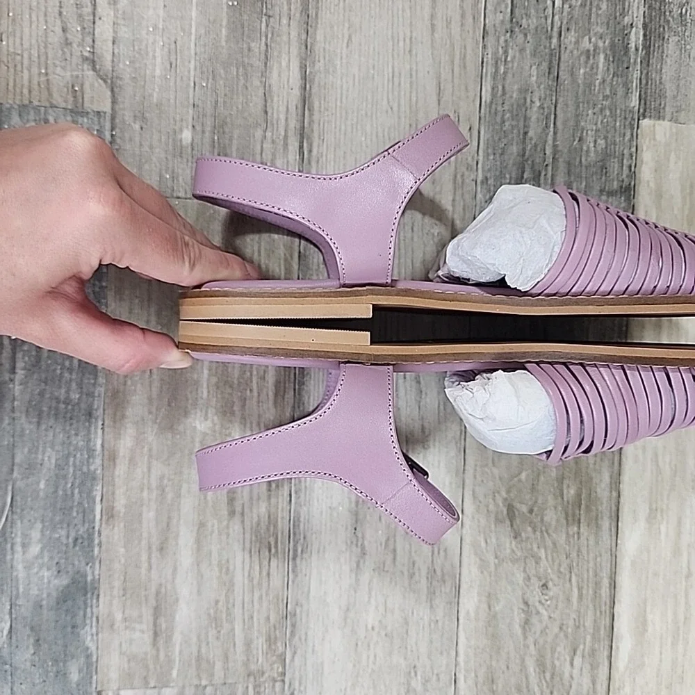 Free‎ People Womens Frankie Flats Size 7 Purple Leather Fisher NEW NWOB